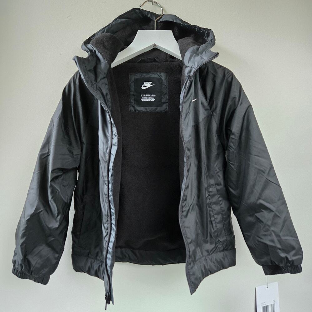 Nike NEW Toddler Boys Hooded Fleece Lined Lightweight Jacket $65 SIZE 4T NWT - Picture 2 of 10